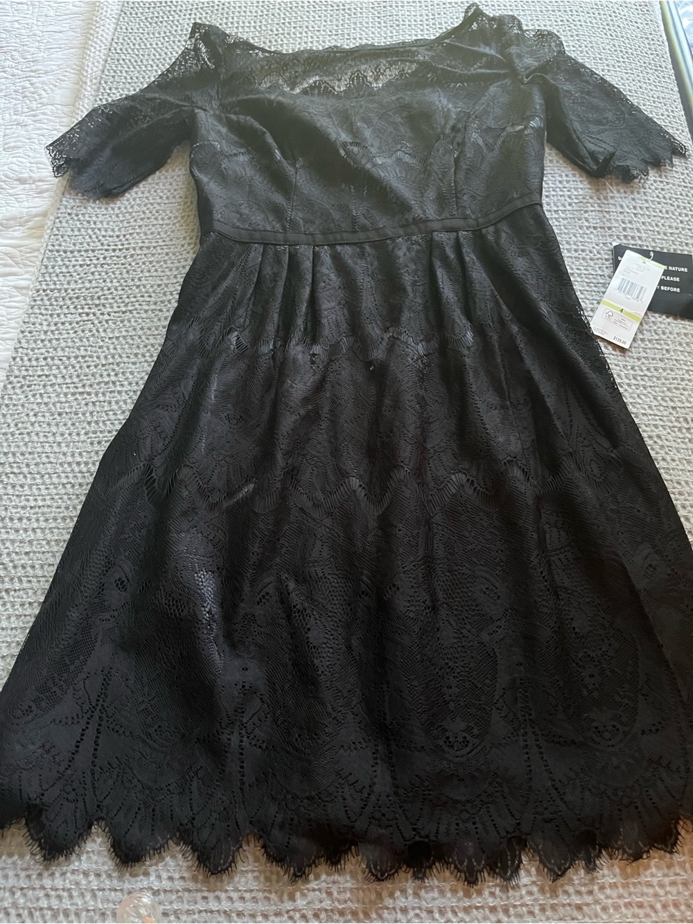 Nine West Black Lace Midi Dress Retail $139 -Steal of a Deal! Screams - Fancy!!!